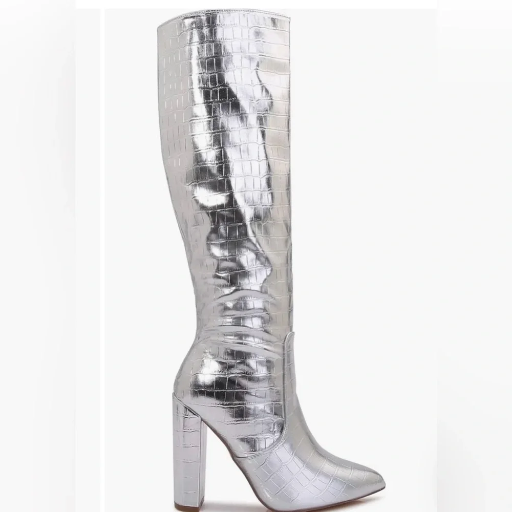 BERNESS Aster Croc Embossed Boot